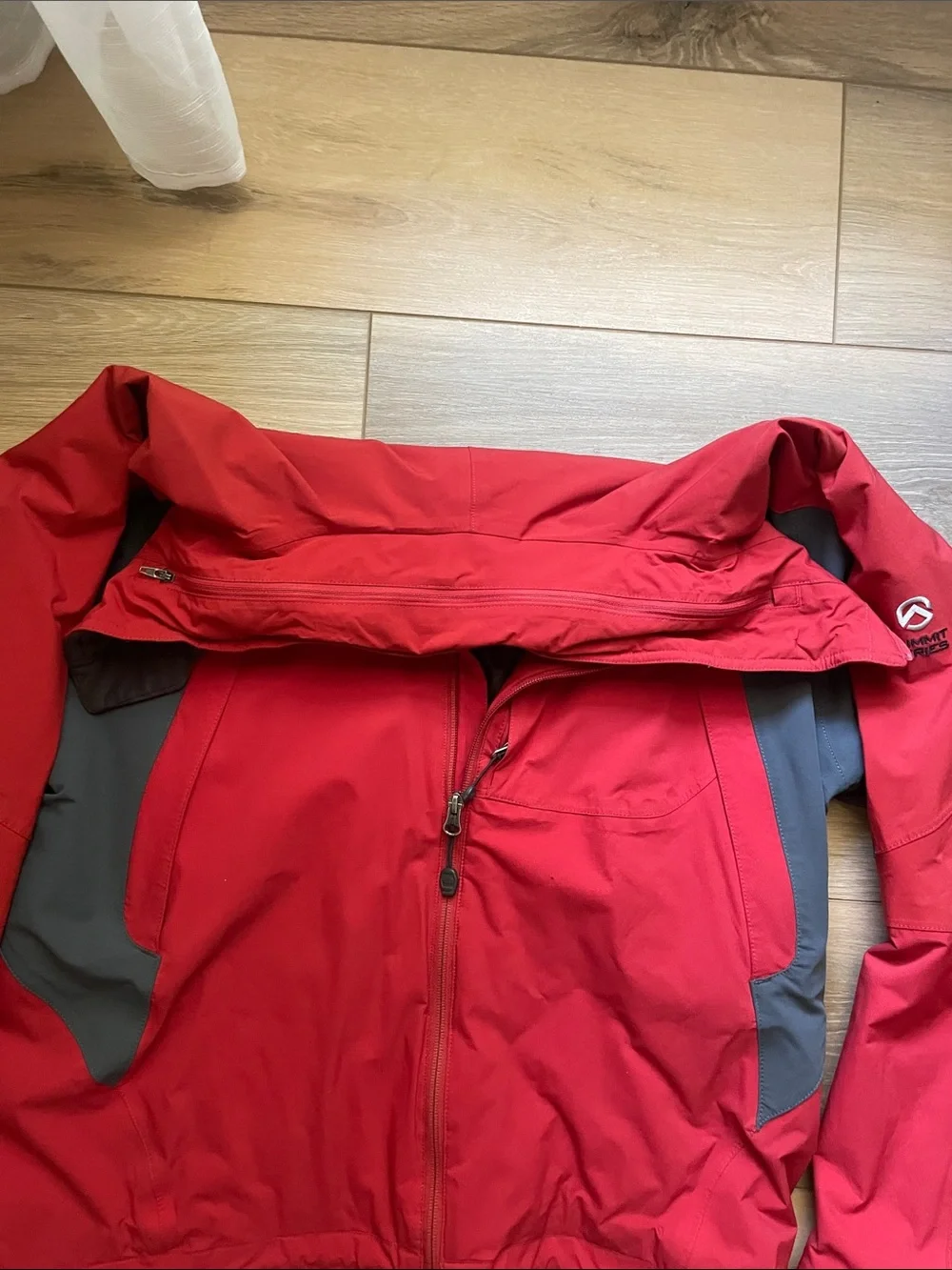 The North Face Men's Summit Series Red and Gray Ski Jacket